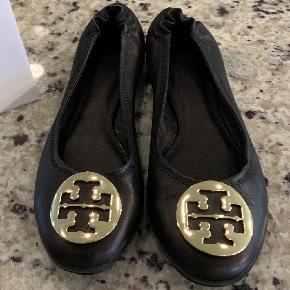Tory Burch Black Reva Flats - Size 7.5